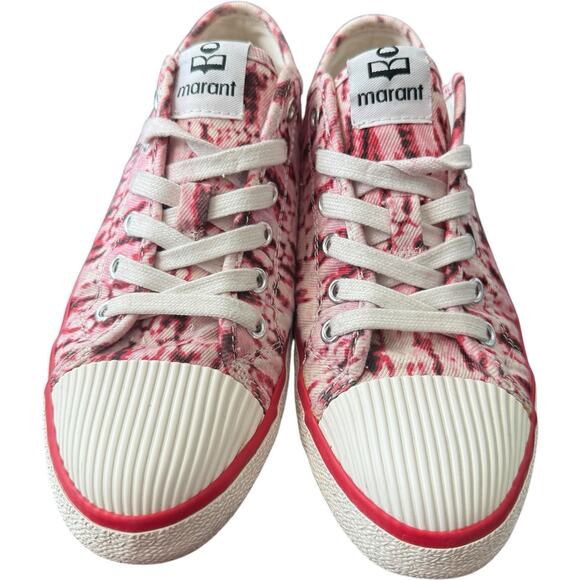 ISABEL MARANT Binkoo Tie Dye Canvas Sneakers Size 37 - Picture 2 of 9